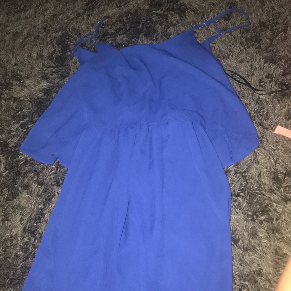 Blue ruffle dress